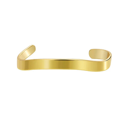 Modern Style Classic Style Commute Solid Color Copper Irregular Twist Plating 18k Gold Plated Cuff Bracelets