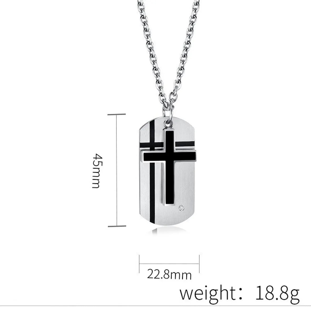 Modern Style Classic Style Cross 304 Stainless Steel Unisex Pendant Necklace