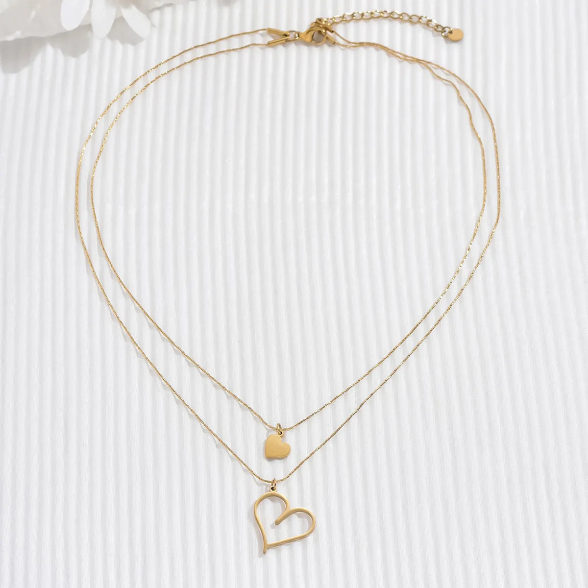 Modern Style Classic Style Cross Letter Heart Shape Stainless Steel Plating Hollow Out Inlay Zircon 14k Gold Plated Rose Gold Plated Necklace