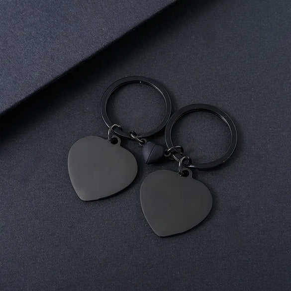 Modern Style Classic Style Customization Laser Engraving Heart Shape 201 Stainless Steel Plating Unisex Bag Pendant Keychain