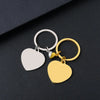 Modern Style Classic Style Customization Laser Engraving Heart Shape 201 Stainless Steel Plating Unisex Bag Pendant Keychain