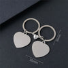 Modern Style Classic Style Customization Laser Engraving Heart Shape 201 Stainless Steel Plating Unisex Bag Pendant Keychain