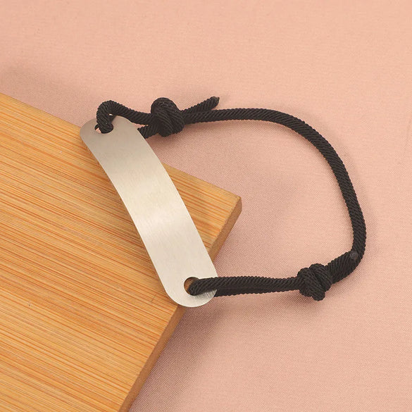 Modern Style Classic Style Geometric Customization Laser Engraving 304 Stainless Steel Rope String Bracelets Wholesale