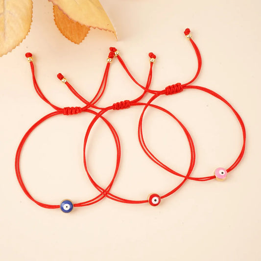 Modern Style Classic Style Geometric Eye Rope Copper Wholesale Drawstring Bracelets