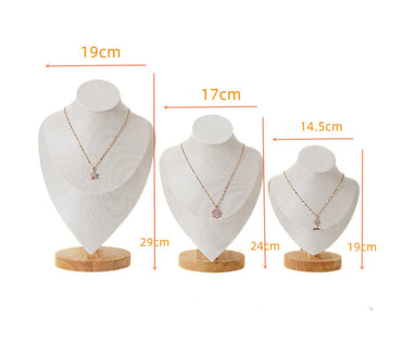 Modern Style Classic Style Human Pu Solid Wood Flannel Patchwork Jewelry Display