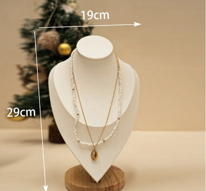 Modern Style Classic Style Human Pu Solid Wood Flannel Patchwork Jewelry Display