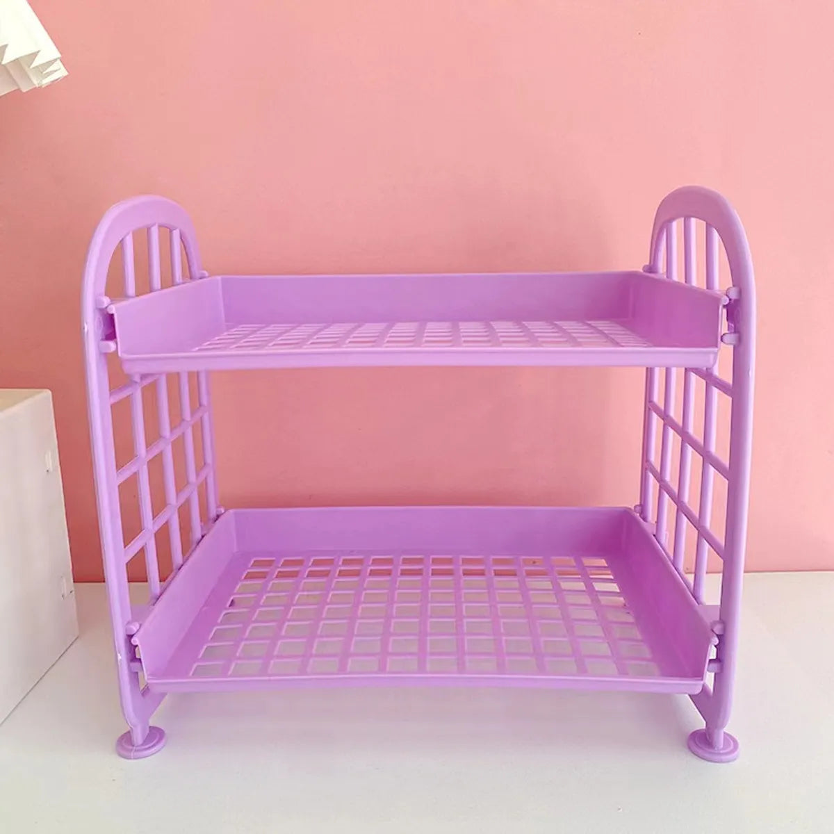 Modern Style Classic Style Lattice Solid Color Plastic Jewelry Rack