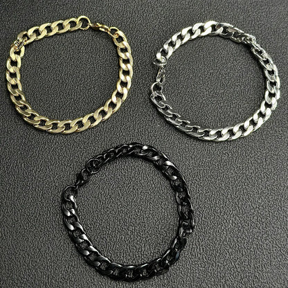 Modern Style Classic Style Solid Color Alloy Black Gold Plated Silver Plated Unisex Bracelets