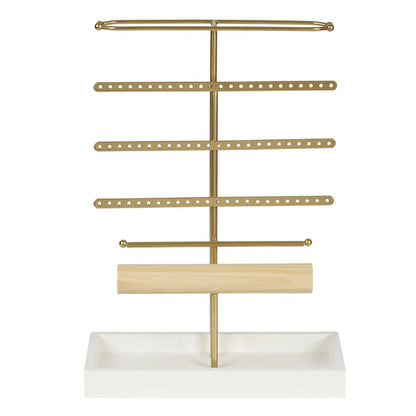 Modern Style Classic Style T Shape Solid Wood Metal Jewelry Display Jewelry Rack