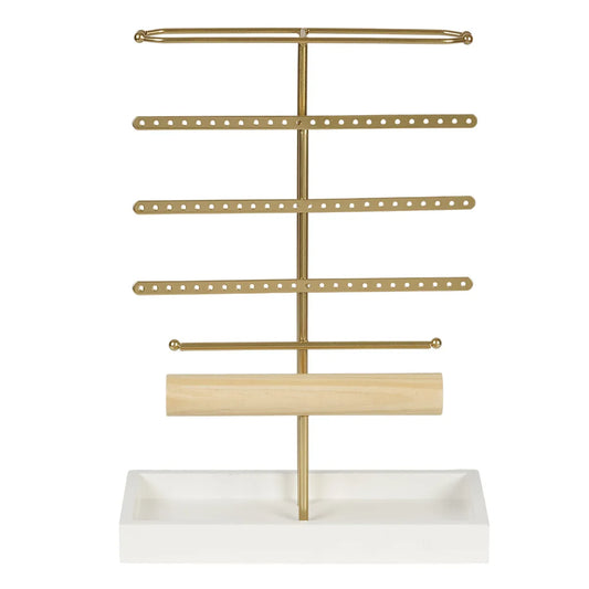 Modern Style Classic Style T Shape Solid Wood Metal Jewelry Display Jewelry Rack