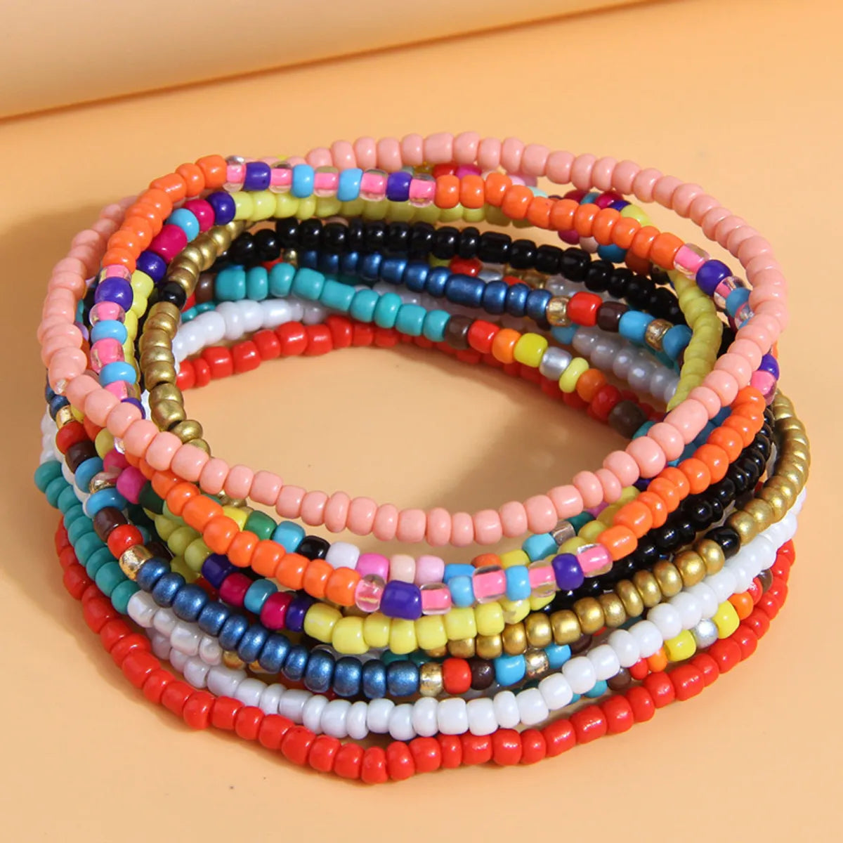 Modern Style Color Block Seed Bead Wholesale Bracelets