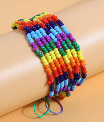 Modern Style Color Block Seed Bead Wholesale Bracelets