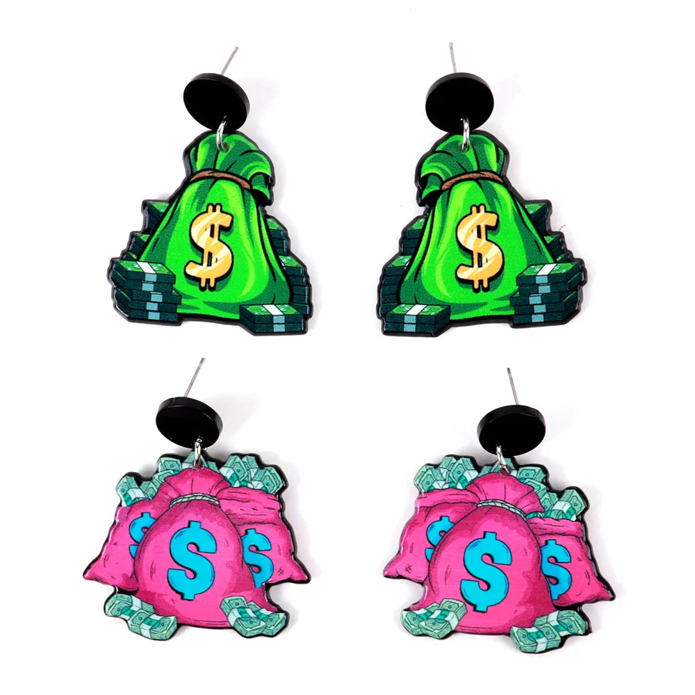 Modern Style Cool Style Dollar Arylic Women'S Drop Earrings