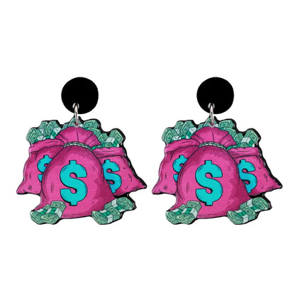 Modern Style Cool Style Dollar Arylic Women'S Drop Earrings