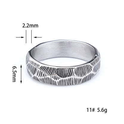 Modern Style Cool Style Solid Color 304 Stainless Steel Men'S Rings