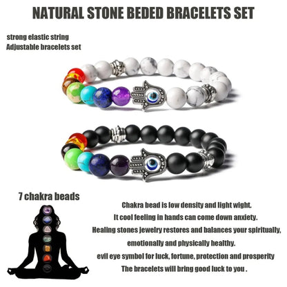 Modern Style Devil's Eye Natural Stone Agate Howlite Bracelets