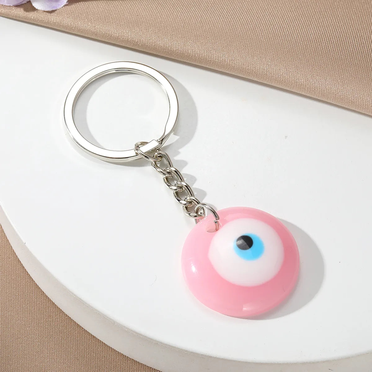 Modern Style Devil'S Eye Resin Glass Bag Pendant Keychain