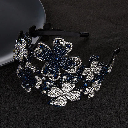 Modern Style Flower Rhinestone Hair Band