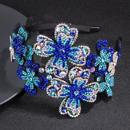 Modern Style Flower Rhinestone Hair Band