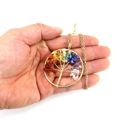 Modern Style Geometric Crystal Agate Pendant Necklace