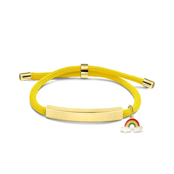 Modern Style Geometric Rainbow Customization Laser Engraving 201 Stainless Steel Rope Cord String String Bracelets Wholesale