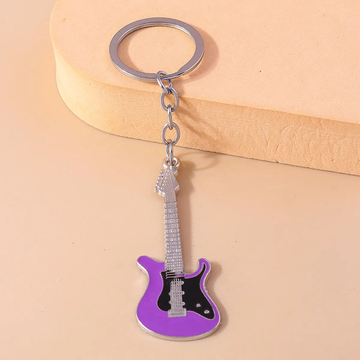 Modern Style Guitar Zinc Alloy Keychain