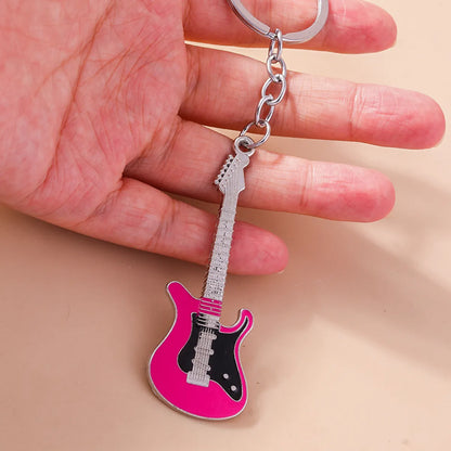 Modern Style Guitar Zinc Alloy Keychain