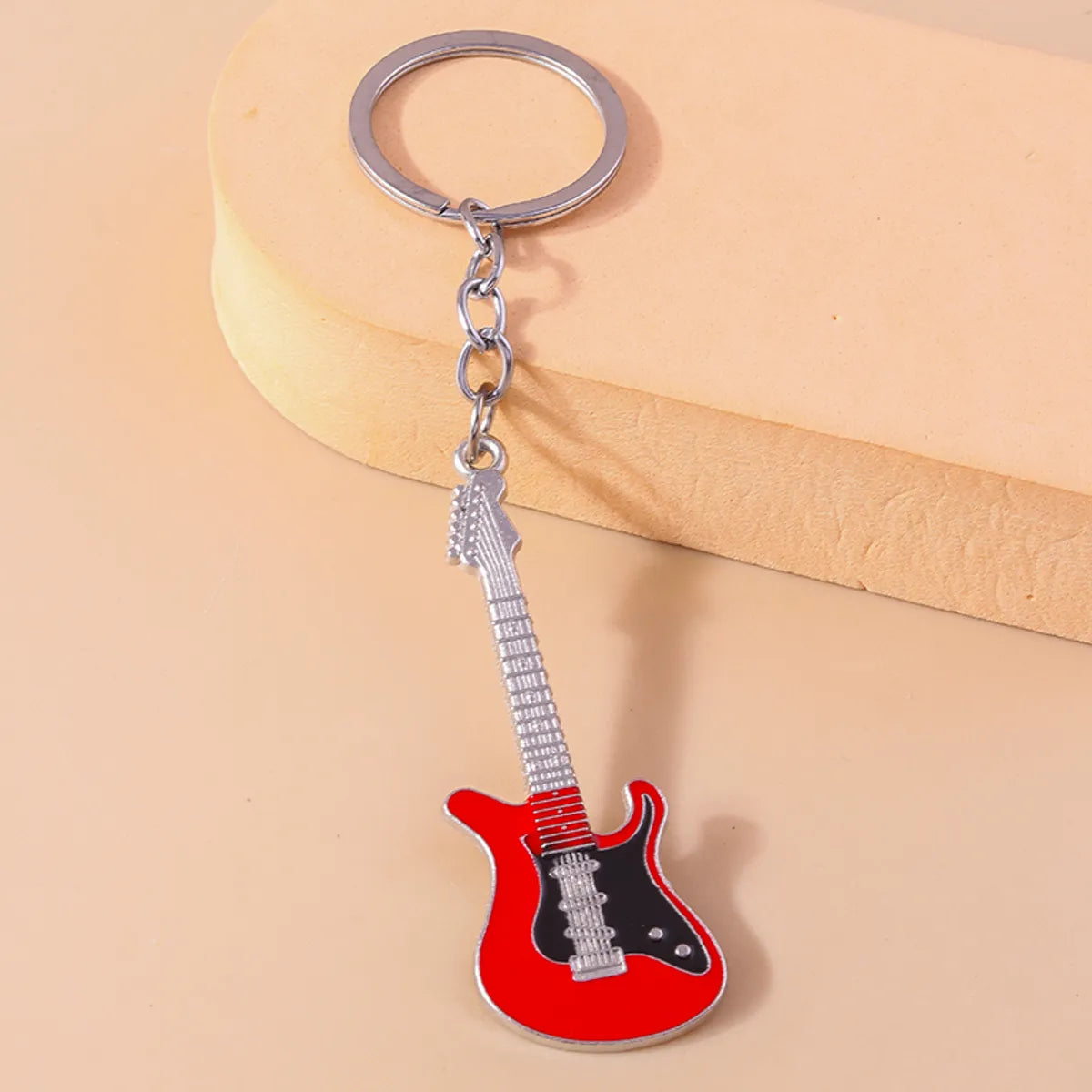 Modern Style Guitar Zinc Alloy Keychain