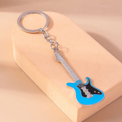 Modern Style Guitar Zinc Alloy Keychain