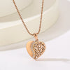 Modern Style Heart Shape Titanium Steel Plating 18k Gold Plated Pendant Necklace