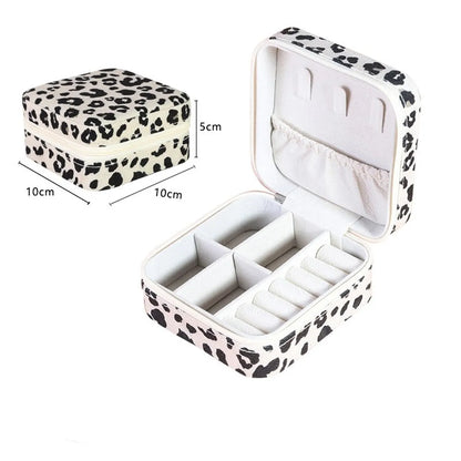 Modern Style Leopard Flannel Jewelry Boxes