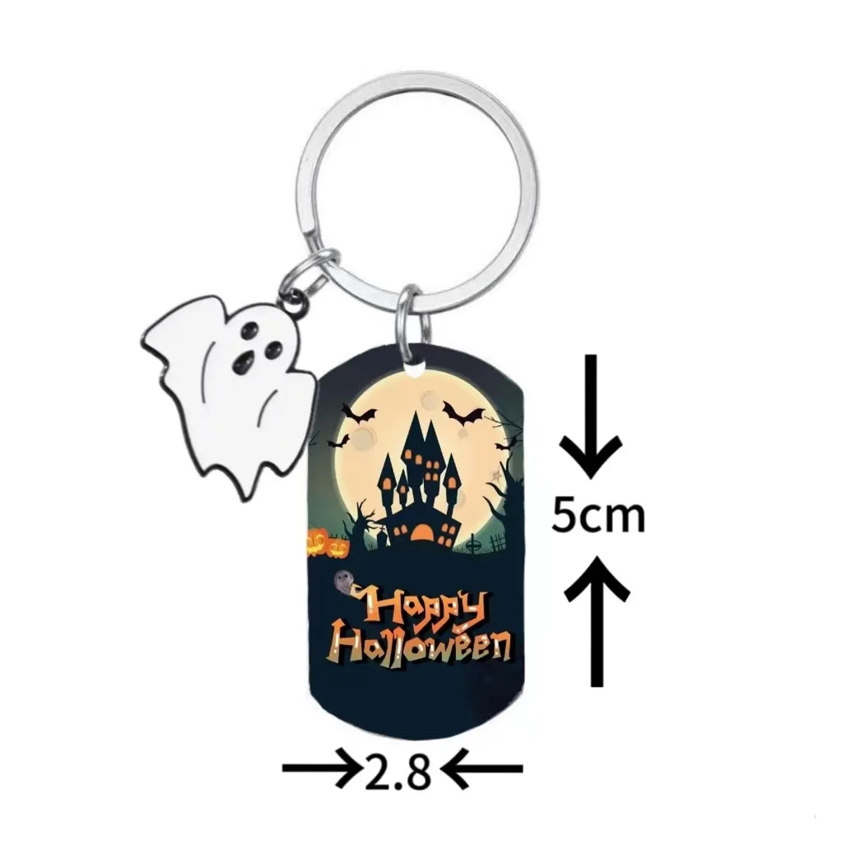 Modern Style Pumpkin Letter Stainless Steel Halloween Unisex Bag Pendant Keychain