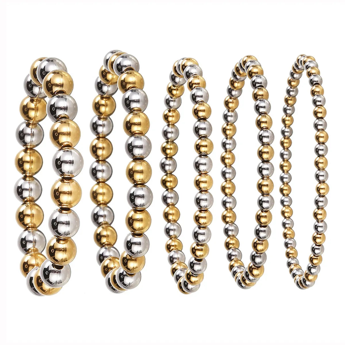 Modern Style Round Stainless Steel Bracelets In Bulk