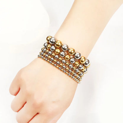 Modern Style Round Stainless Steel Bracelets In Bulk