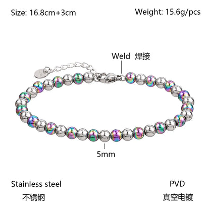 Modern Style Round Stainless Steel Bracelets In Bulk