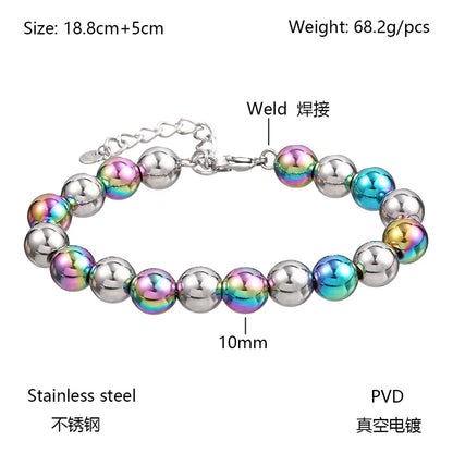 Modern Style Round Stainless Steel Bracelets In Bulk