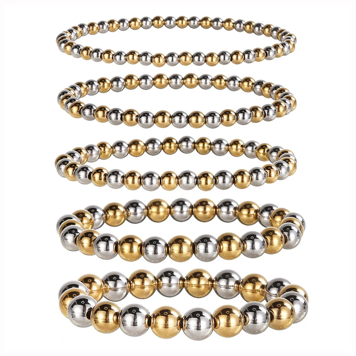 Modern Style Round Stainless Steel Bracelets In Bulk