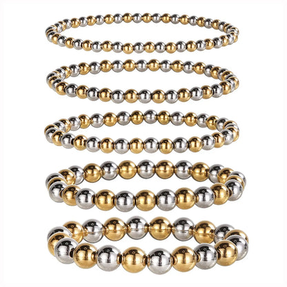 Modern Style Round Stainless Steel Bracelets In Bulk