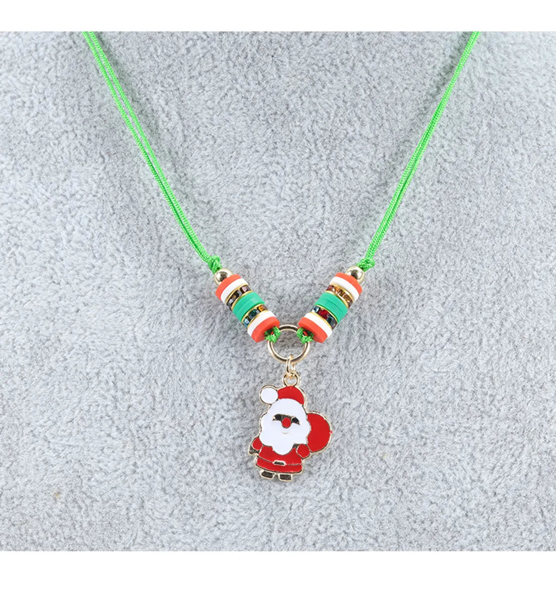 Modern Style Santa Claus Alloy Enamel Women's Bracelets Necklace