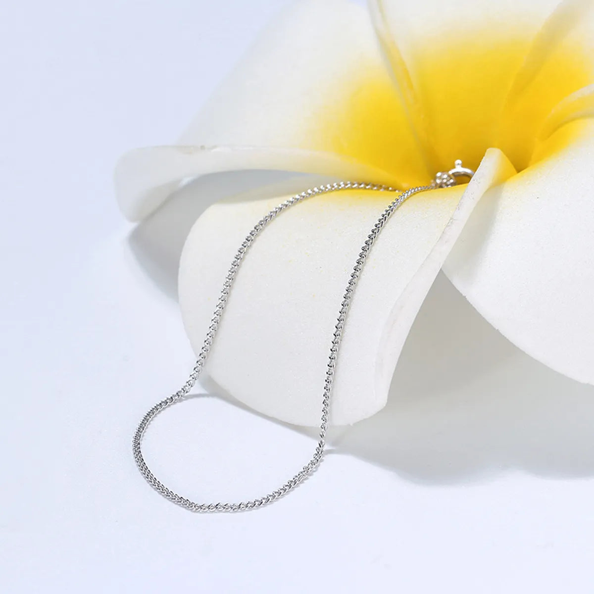 Modern Style Simple Style Classic Style Geometric Sterling Silver Necklace In Bulk