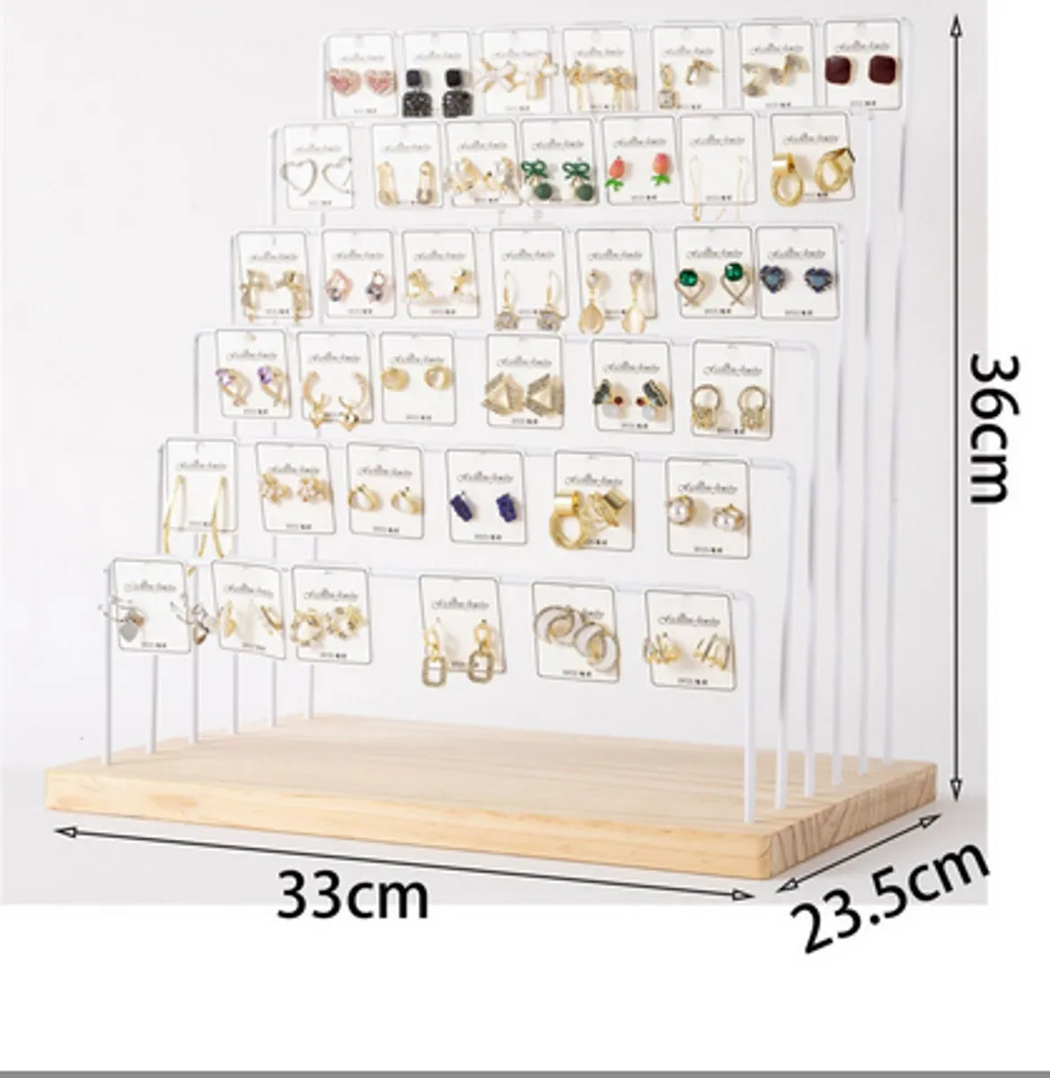 Modern Style Simple Style Classic Style Geometric Wood Metal Iron Jewelry Display Jewelry Rack