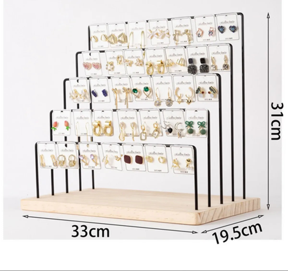 Modern Style Simple Style Classic Style Geometric Wood Metal Iron Jewelry Display Jewelry Rack