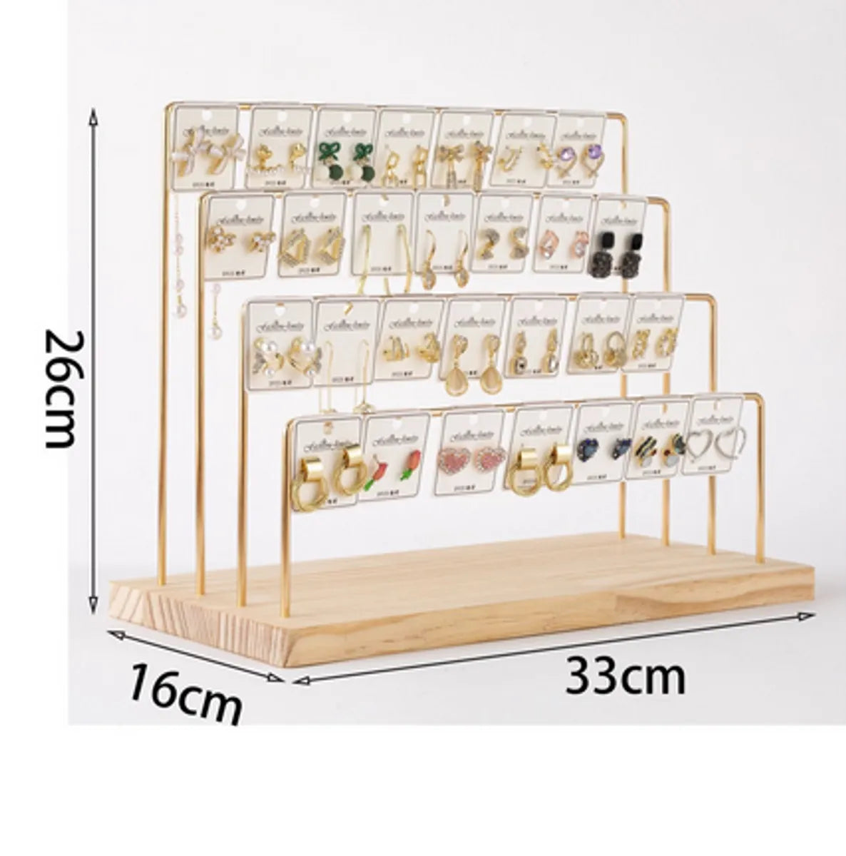 Modern Style Simple Style Classic Style Geometric Wood Metal Iron Jewelry Display Jewelry Rack