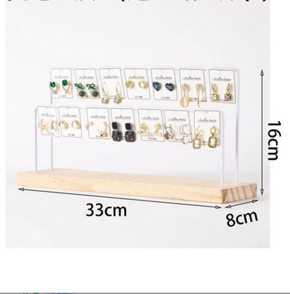 Modern Style Simple Style Classic Style Geometric Wood Metal Iron Jewelry Display Jewelry Rack