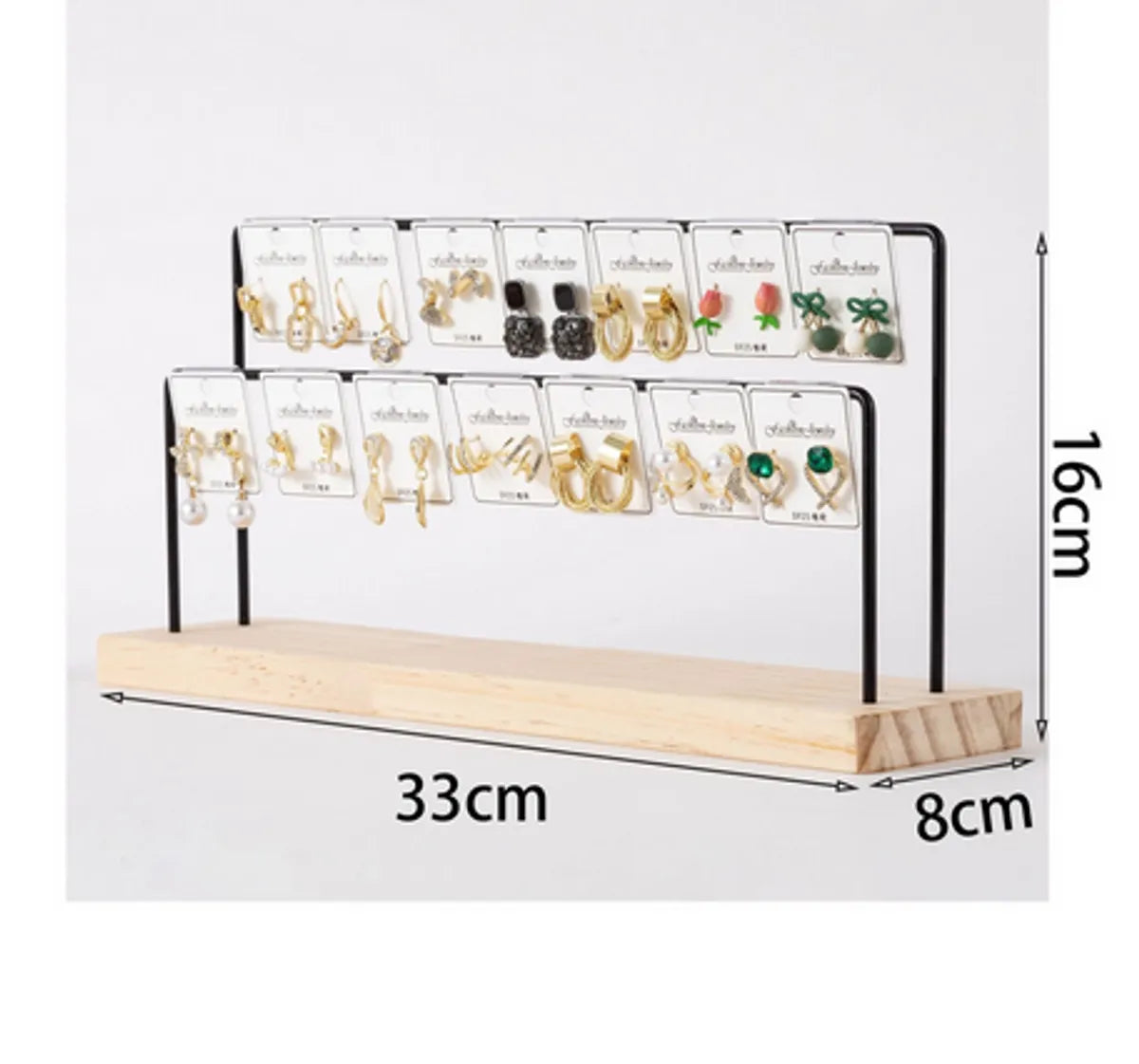 Modern Style Simple Style Classic Style Geometric Wood Metal Iron Jewelry Display Jewelry Rack