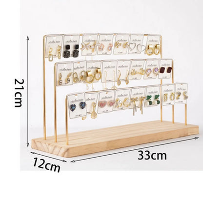 Modern Style Simple Style Classic Style Geometric Wood Metal Iron Jewelry Display Jewelry Rack