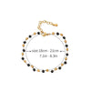 Modern Style Simple Style Classic Style Round Agate Titanium Steel Beaded 18K Gold Plated Women'S Bracelets Necklace