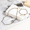 Modern Style Simple Style Classic Style Round Agate Titanium Steel Beaded 18K Gold Plated Women'S Bracelets Necklace