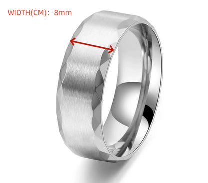 Modern Style Simple Style Commute Round Solid Color 304 Stainless Steel Men'S Rings