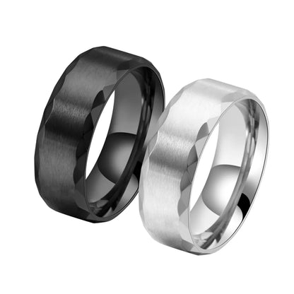 Modern Style Simple Style Commute Round Solid Color 304 Stainless Steel Men'S Rings